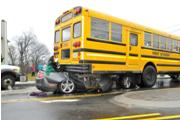 Incredible Photo: 68- Year Old Woman Plows Into Rear of School Bus, Amazingly Not Dead But Mustang Is!